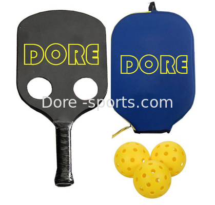 USA Pickleball Approved Rough Texture Carbon Surface for Spin & Cushioned Perforated Contour Grip Against Slipperiness