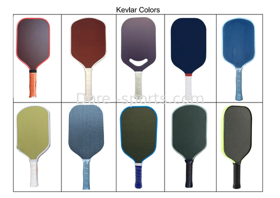 Carbon Fiber And Kevlar Blend Texture Surface PP Honeycomb Foam Injected Kevlar Pickleball Paddle Thermoformed