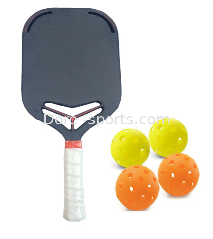 New Pickleball Approved Rough Texture Carbon Surface for Spin & Cushioned Perforated Contour Grip Against Slipperiness